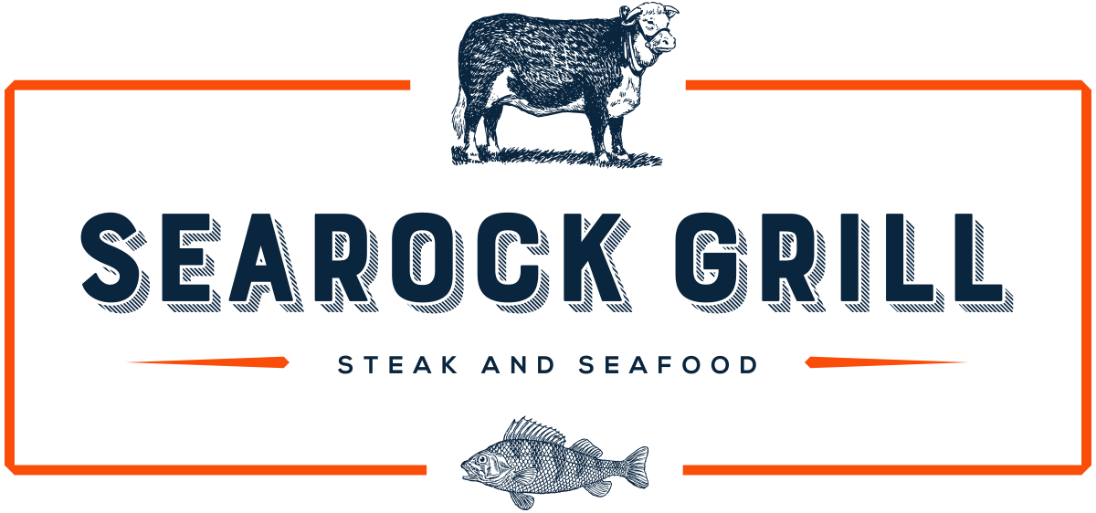 Searock Grill logo with cow and fish